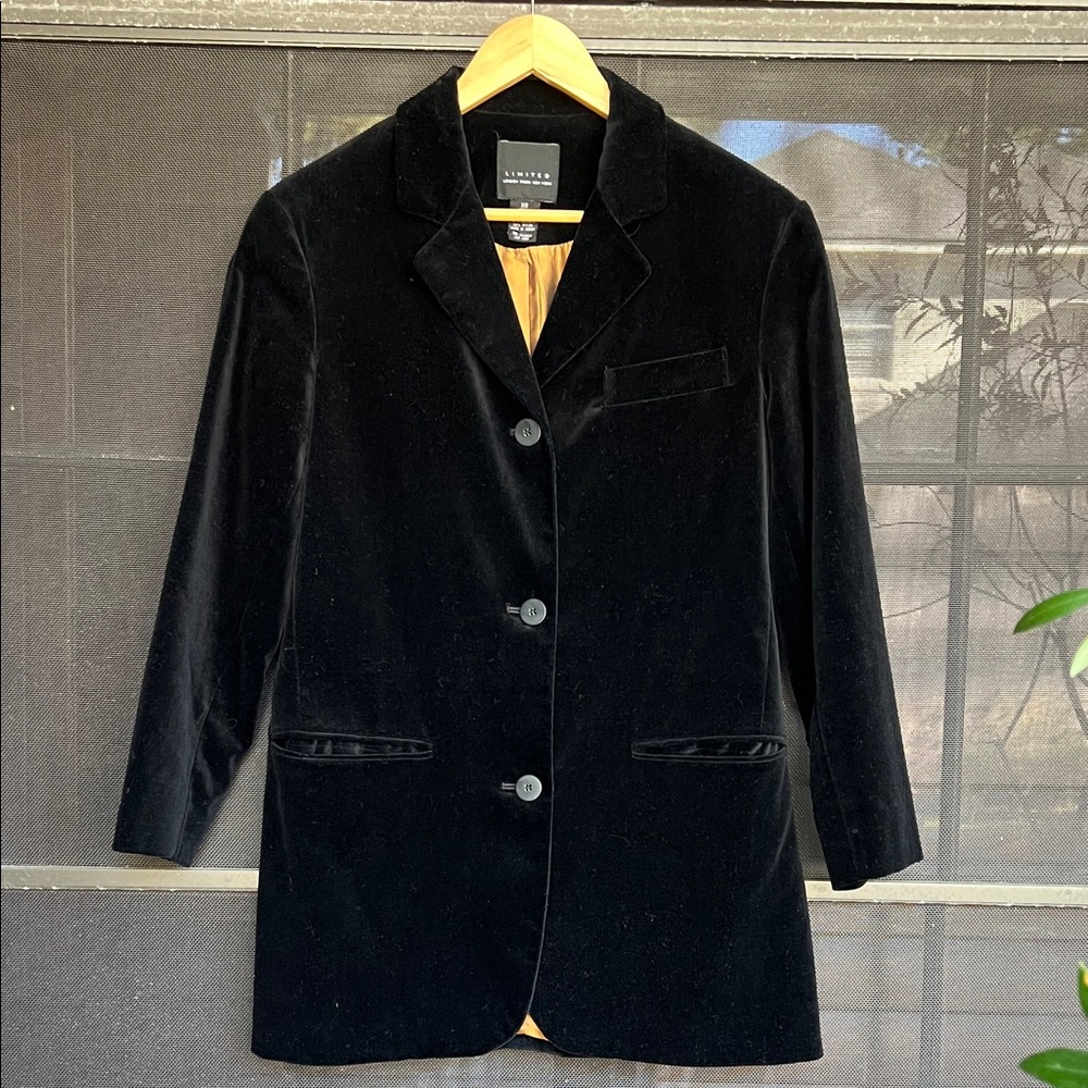 The Limited Black Velvet Blazer